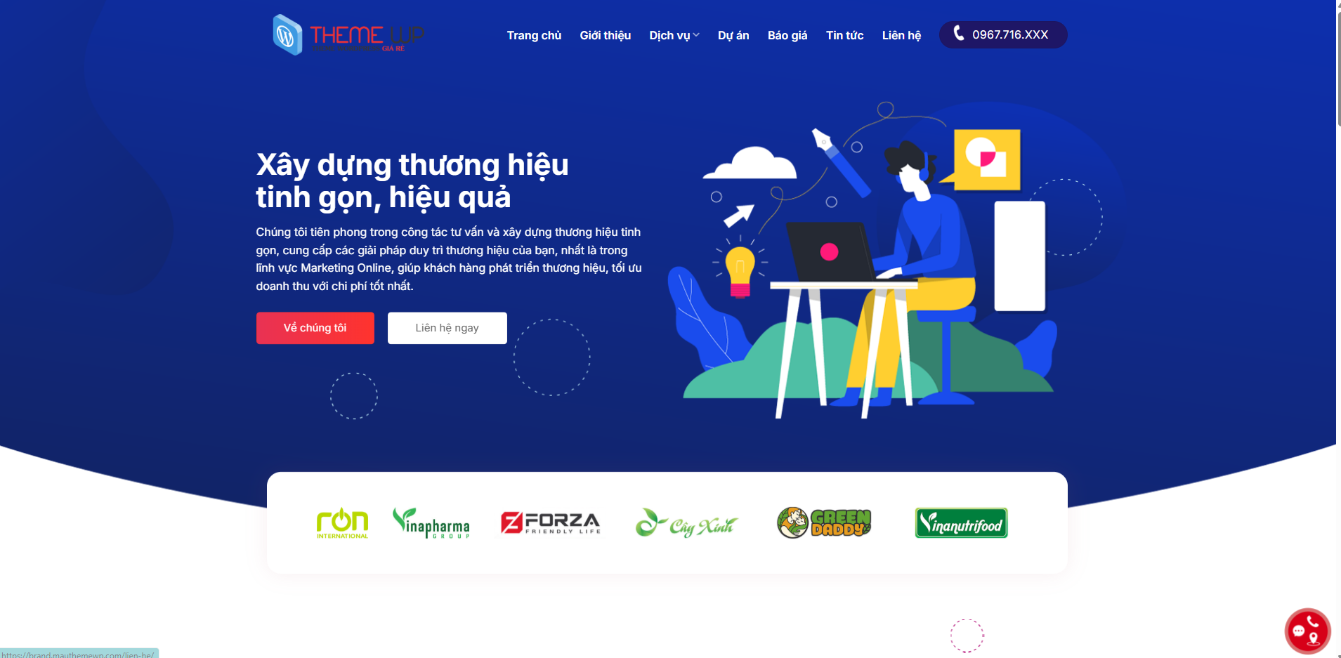 Source Code Mẫu Website Xây dựng thương hiệu
tinh gọn, hiệu quả
