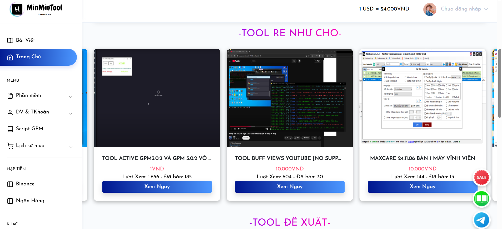 Source Code Website bán Tool Code